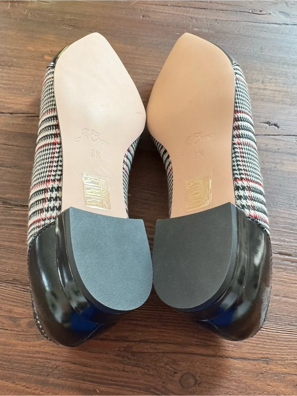 NWOT JCrew Plaid Pointed-Toe Women's Flats | 9.5